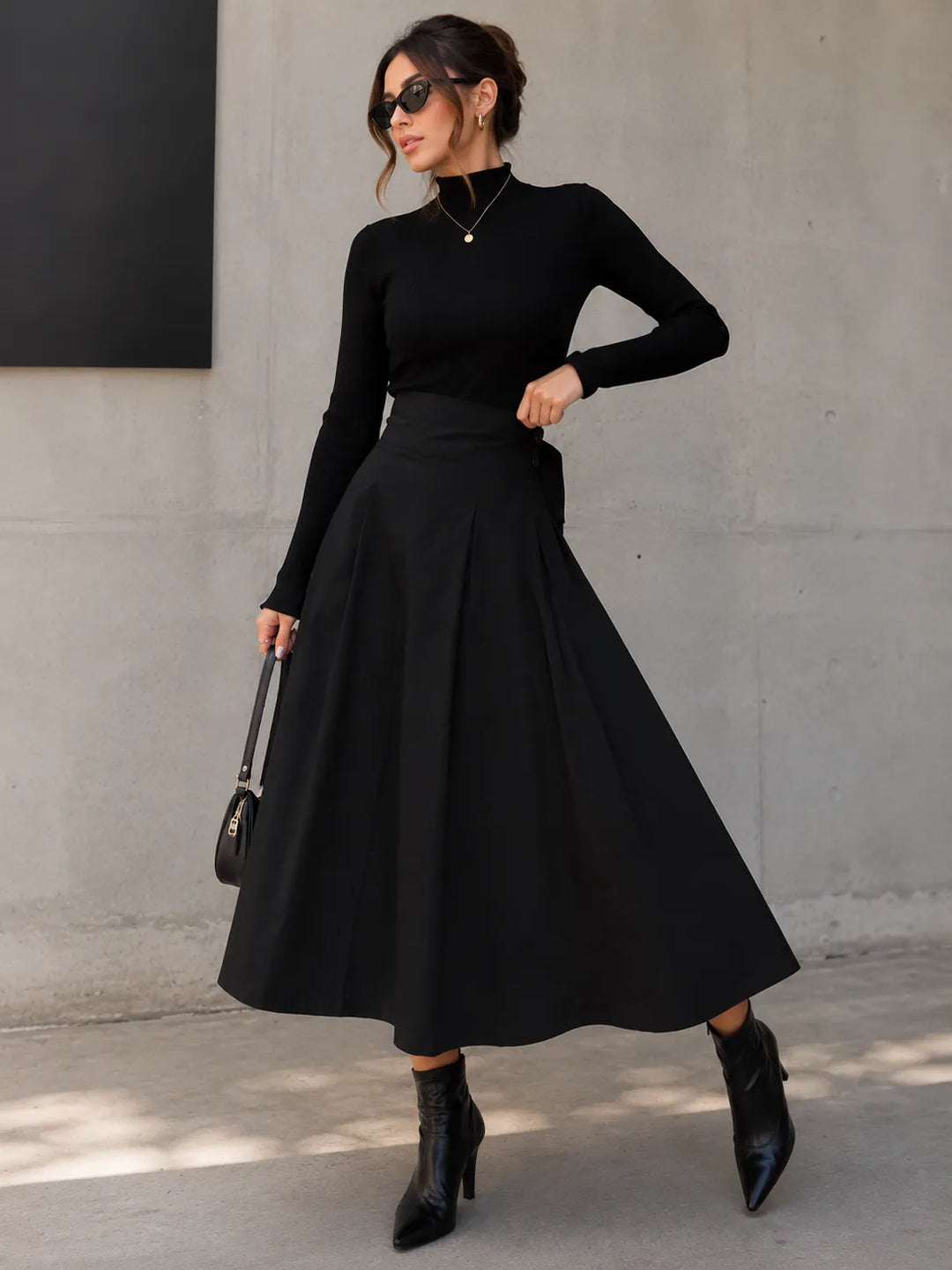 Ximena™ | Falda Larga Elegante de Cintura Alta con Lazo