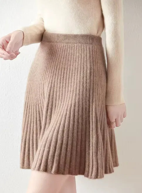 Corina™ | Falda Mini de Punto Merino