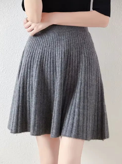 Corina™ | Falda Mini de Punto Merino