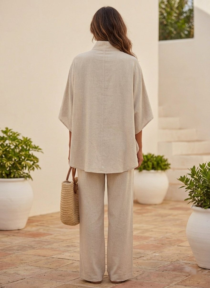 Maribel™ | Conjunto con Mangas Murciélago y Pantalón Ancho