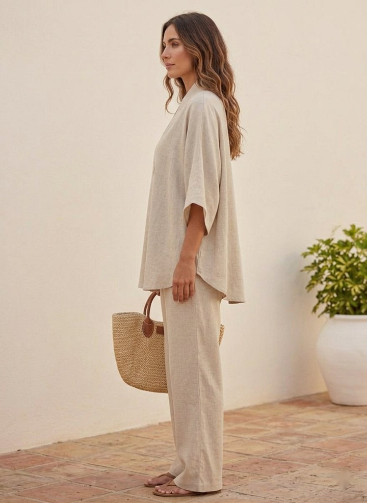 Maribel™ | Conjunto con Mangas Murciélago y Pantalón Ancho