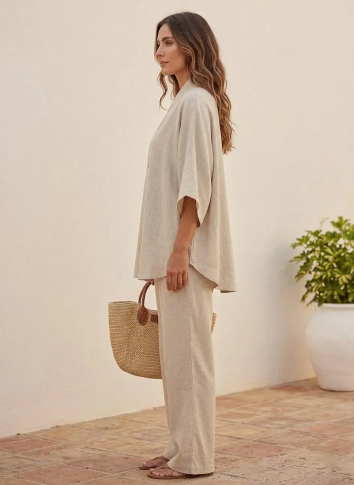 Maribel™ | Conjunto con Mangas Murciélago y Pantalón Ancho