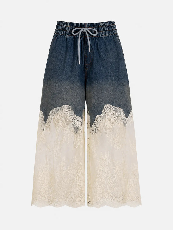 Fabiola™ | Conjunto Elegancia Denim con Encaje