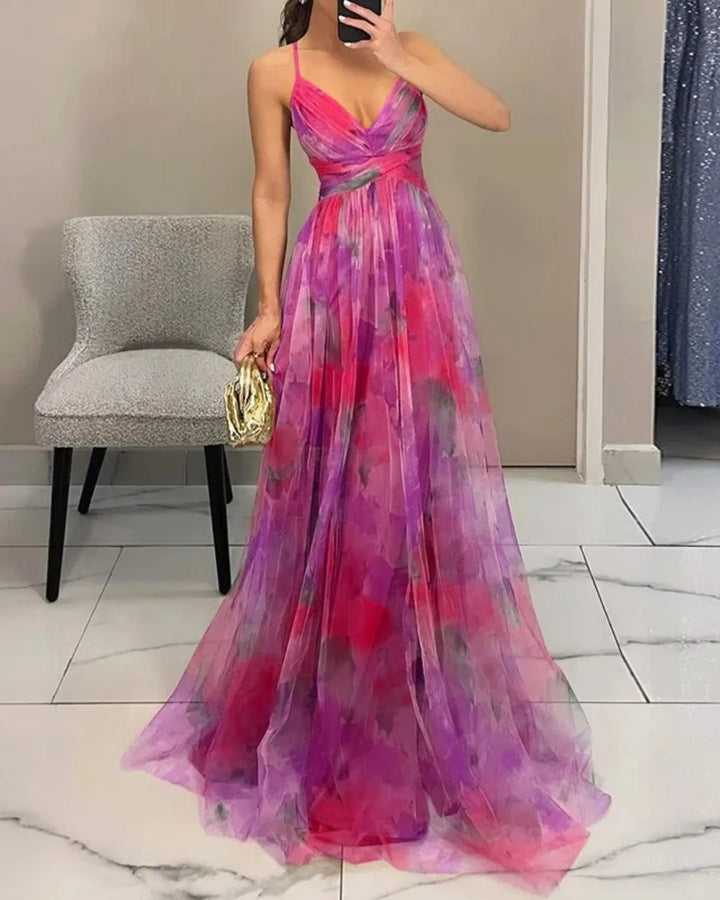 Vestido Maxi Floral Elegancia - Color rosa