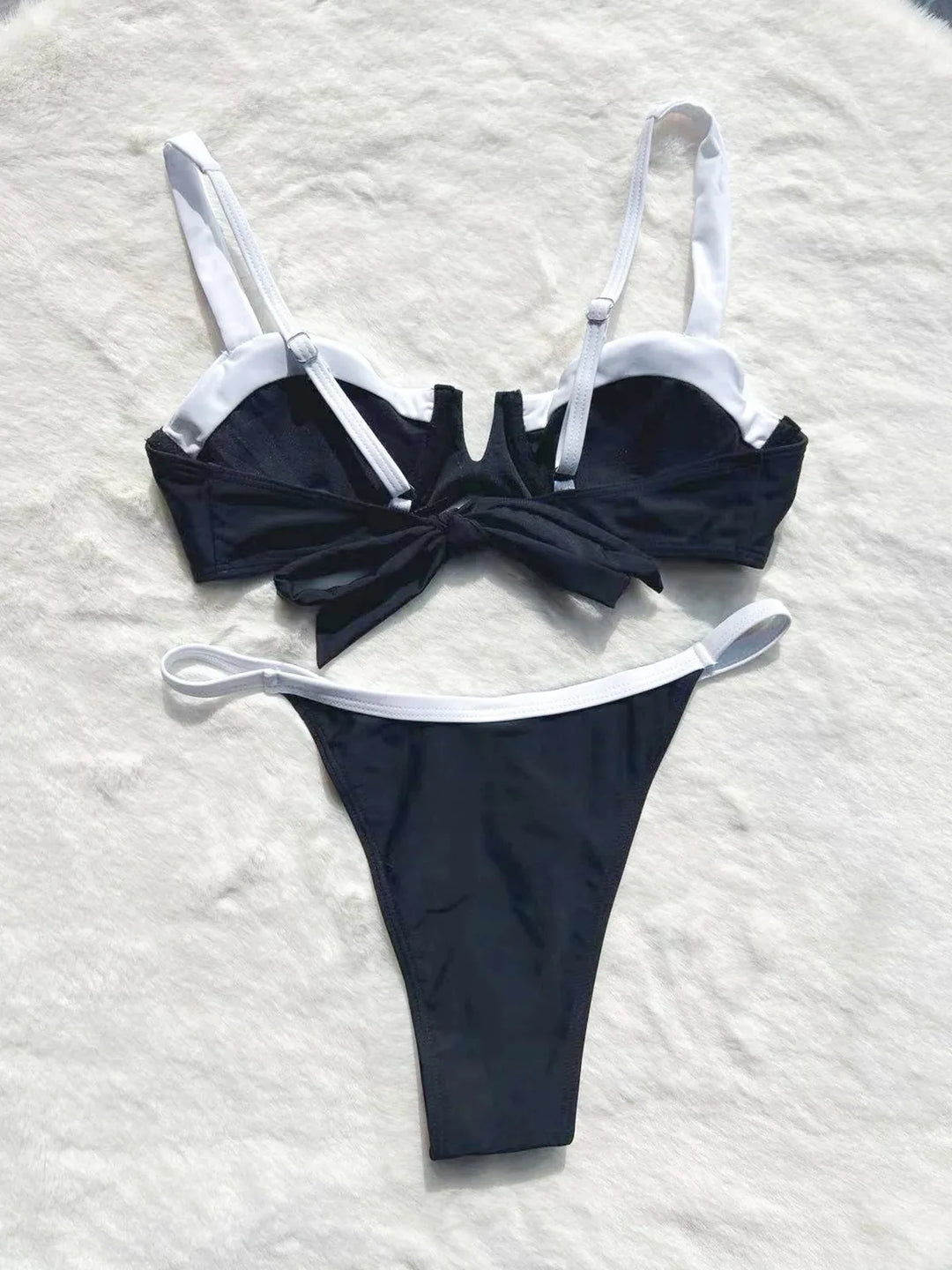Élora™ | Bikini bicolor negro y marfil