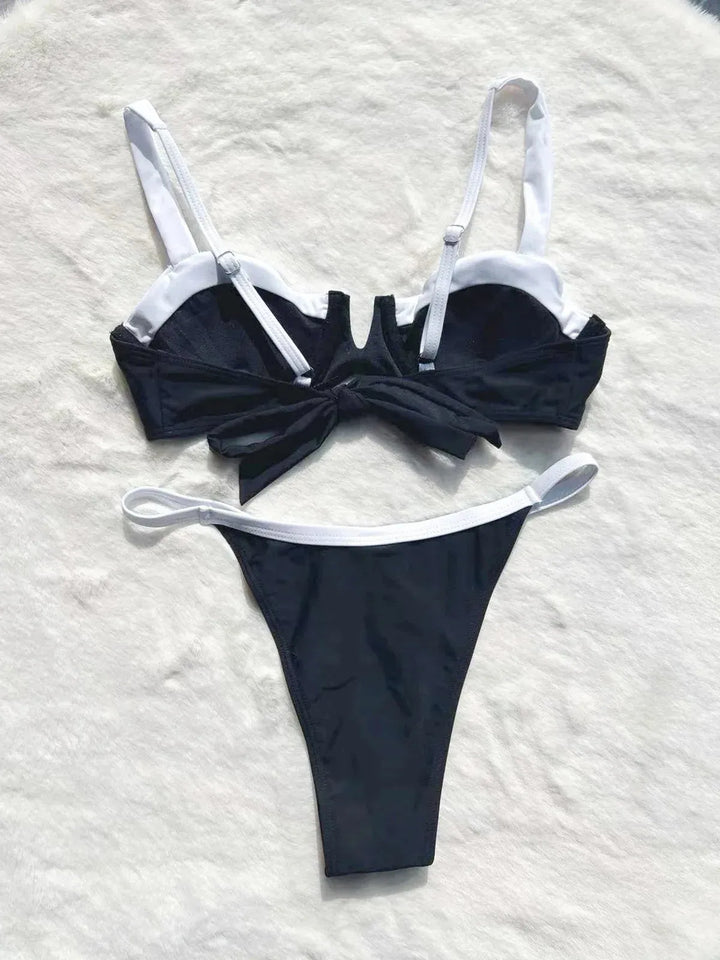 Élora™ | Bikini bicolor negro y marfil