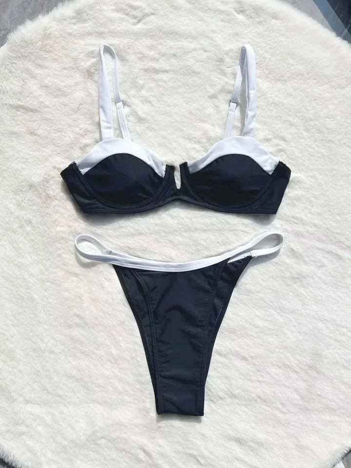 Élora™ | Bikini bicolor negro y marfil