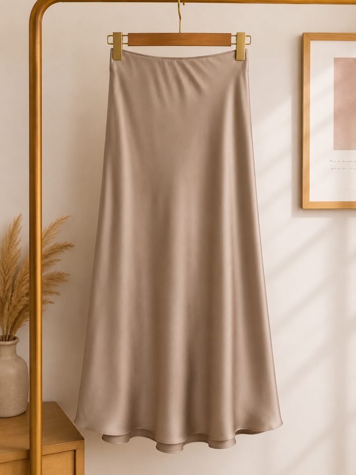 Valeria™ | Falda Satinada Elegance de Cintura Alta