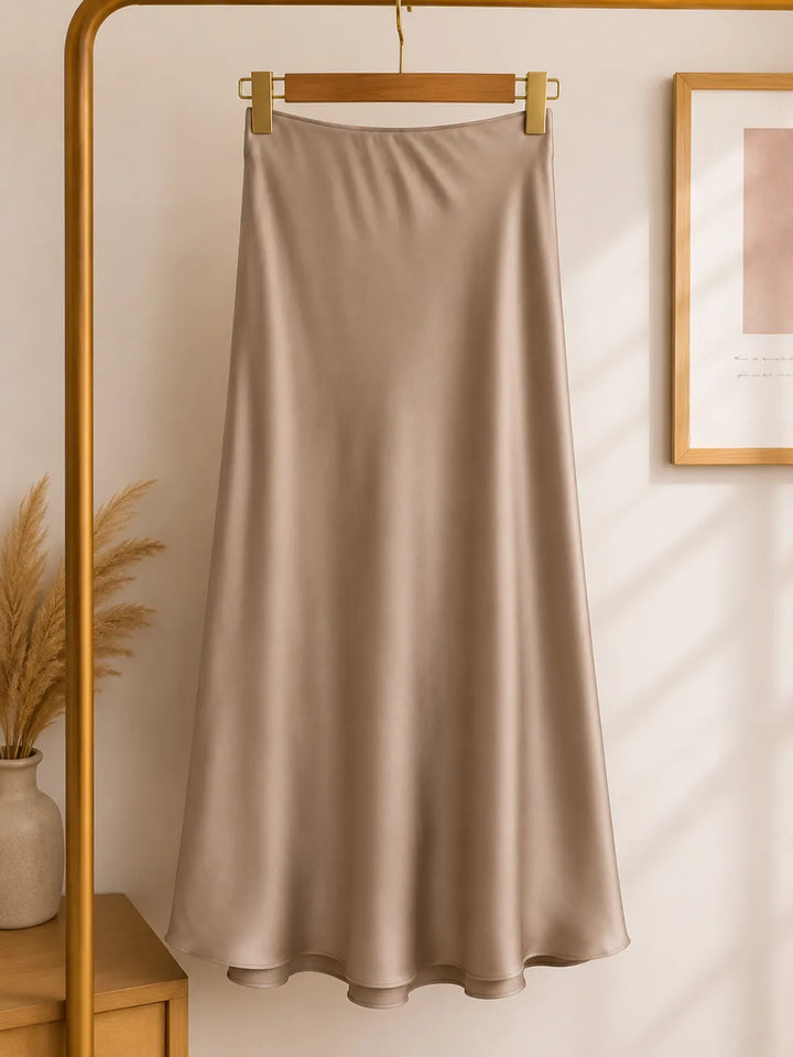 Valeria™ | Falda Satinada Elegance de Cintura Alta