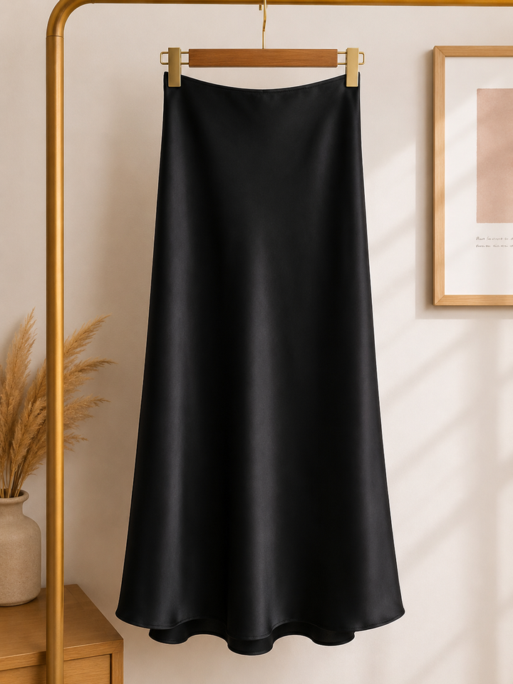 Valeria™ | Falda Satinada Elegance de Cintura Alta