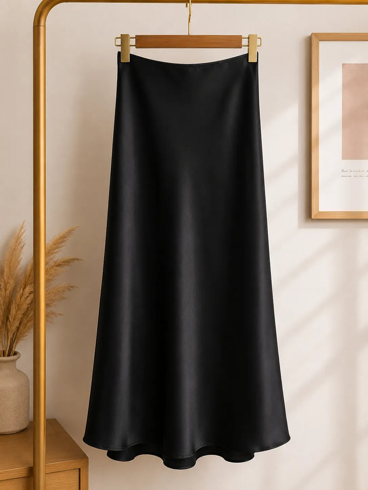 Valeria™ | Falda Satinada Elegance de Cintura Alta
